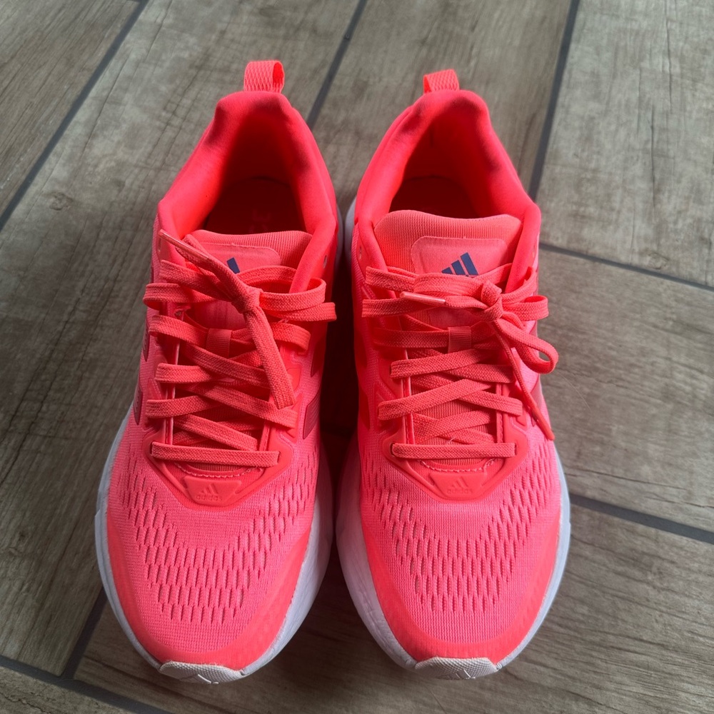 Adidas Women's Neon Pink Athletic Shoes - Picture 2 of 4